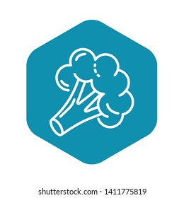 Garden broccoli icon. Outline garden broccoli vector icon for web design isolated on white background