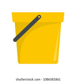 Garden bucket icon. Flat illustration of garden bucket vector icon for web