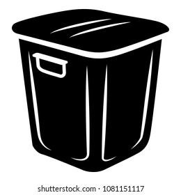 Garden bucket icon. Simple illustration of garden bucket vector icon for web
