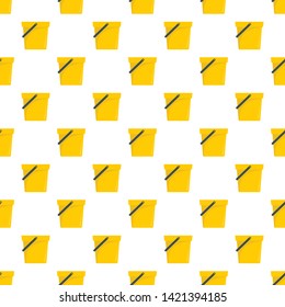 Garden bucket pattern seamless vector repeat for any web design