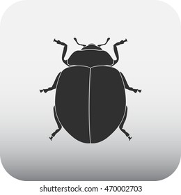 Garden bug sign black simple icon on  background