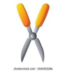 Garden bush scissors icon. Cartoon of Garden bush scissors vector icon for web design isolated on white background