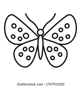 Garden butterfly icon. Outline garden butterfly vector icon for web design isolated on white background