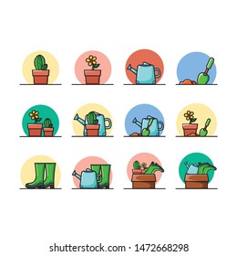 garden cactus icon vector illustration.eps 10