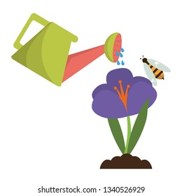 Garden can watering flower
