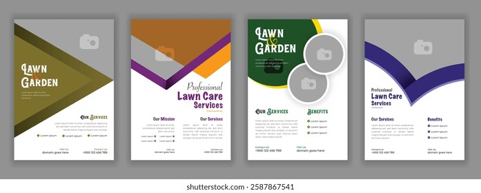 Garden Care Flyer Template for Landscaping Lawn Maintenance Tree Trimming Planting Services Editable EPS Design Promote Gardening Services and Boost Your Green Business.