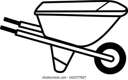 Garden Cart Icon Outline Style Stock Vector (Royalty Free) 1452777827 ...