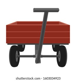 Garden cart vector icon.Cartoon vector icon isolated on white background garden cart .