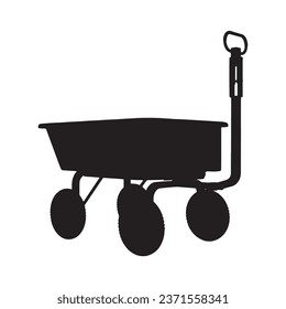 Garden Cart Wagon Art Silhouette