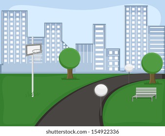 garden - Cartoon Background Vector