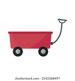 Garden carts vector illustration on white background. Lawn carts for hauling and farm or ranch use.