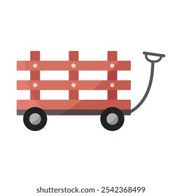 Garden carts vector illustration on white background. Lawn carts for hauling and farm or ranch use.