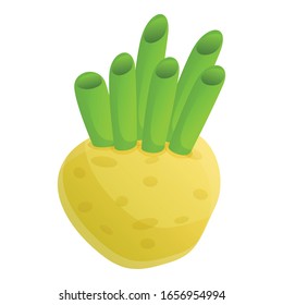 Garden celery icon. Cartoon of garden celery vector icon for web design isolated on white background