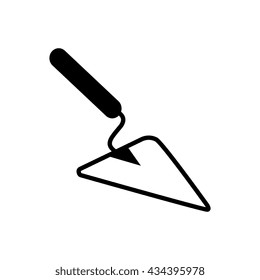 Garden or cement trowel simple vector icon isolated on white background