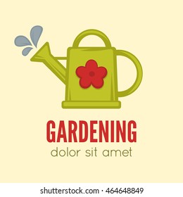 Garden center emblem or label, badge, gardening logo designed element. Vector Illustration.