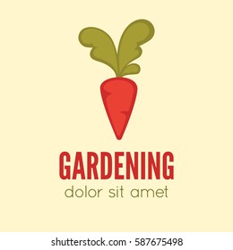 Garden center emblem or label, badge, gardening logo designed element. Vector Illustration.