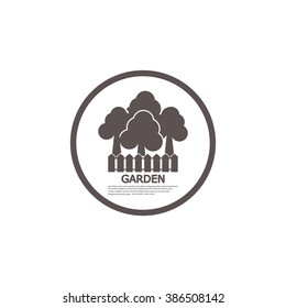 garden center emblems, labels, badges, logos and design elements.