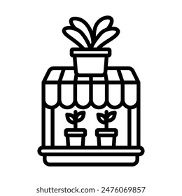 Garden Center icon line vector illustration