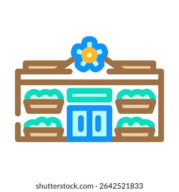 garden centre shop color icon vector. garden centre shop sign. isolated symbol illustration
