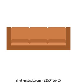Garden chesterfield, furniture for outdoor plan. Vector illustration of patio and yard landscape element isolated on white. Architecture, design concept