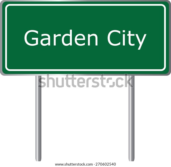 Garden City Alabama Road Sign Green Stock Image Download Now
