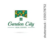 Garden city logo concept. Real estate, house vector