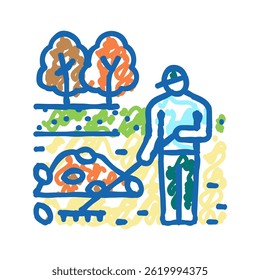 garden clearance doodle icon sketch vector. garden clearance sign. isolated symbol illustration