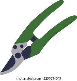 Garden clippers icon. Color plant pruning shears