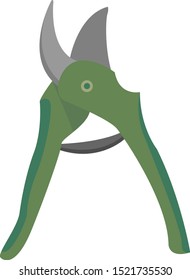 Cuchillos de jardín, ilustración, vector sobre fondo blanco.