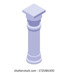 Garden column icon. Isometric of garden column vector icon for web design isolated on white background