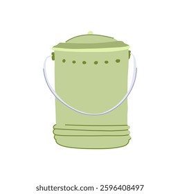 garden compost bin cartoon. environment nutrients, decomposition microbes, green sustainable garden compost bin sign. isolated symbol vector illustration