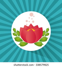 Garden concept about flowers design, vector illustration 10 eps graphic.