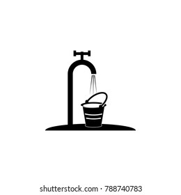 Garden crane with water icon. Garden elements. Premium quality graphic design icon. Simple love icon for websites, web design, mobile app, info graphics on white background