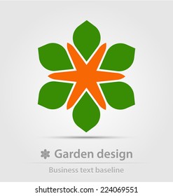 Garden design business icon for creative design work