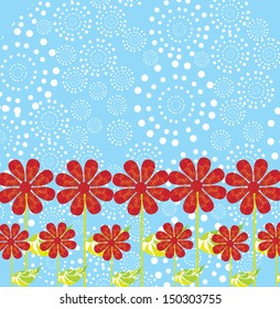 garden design over blue background vector illustration 