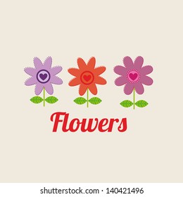 garden design over cream background vector illustration