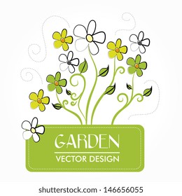 garden design over white background vector illustration 