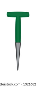 Garden dibber realistic vector illustration isolated