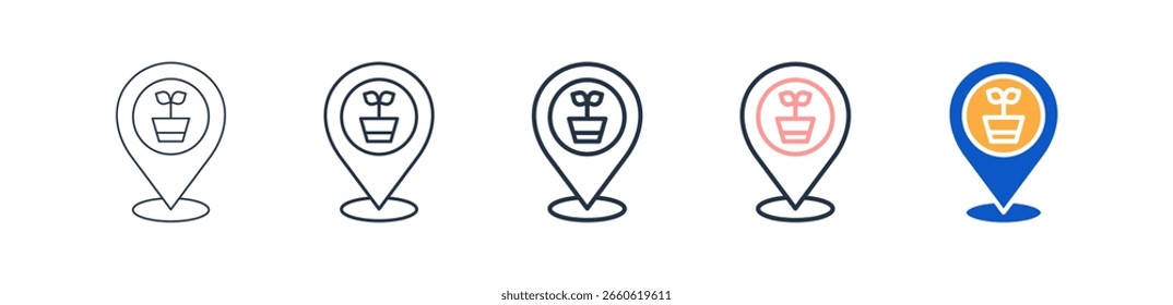 Garden different style icons set vector illustration.