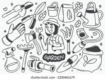 Garden Doodle Hand Drawn Vector Collection