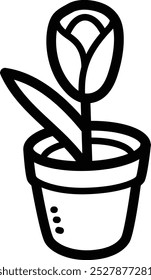 Icono e ilustración de Vector doodle de jardín