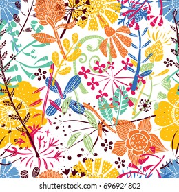 Garden dreams. Seamless pattern.