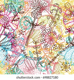 Garden dreams. Seamless pattern.