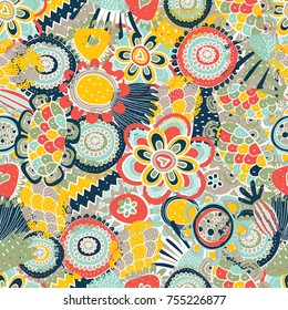 Garden dreams. Seamless pattern.