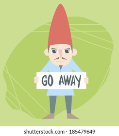 Garden dwarf \ Flat design \ Minimal style \ Garden season