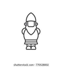 Garden dwarf line icon.