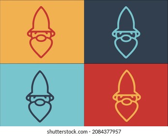 Garden Dwarf Logo Template, Simple Flat Icon of garden,dwarf,decoration