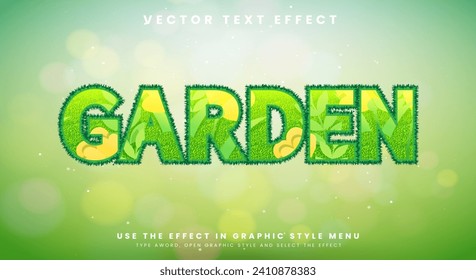 Garden editable text effect Template with modern style