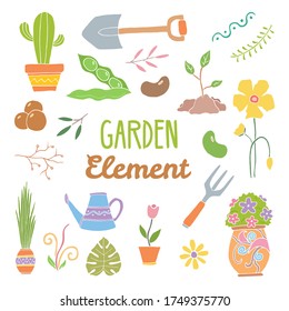 Diseño de iluminación de herramientas de elementos de jardín