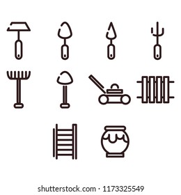 garden equipment icon sets